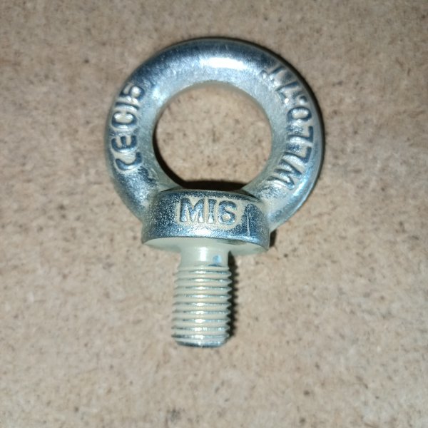 18705 Стальной оцинкованный рым-болт DIN 580, резьба M16 фото покупателя 1