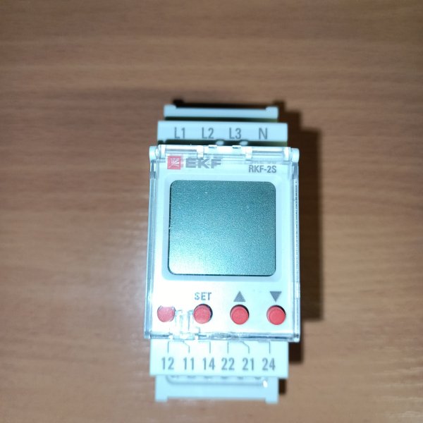 rkf-2s Многофункциональное реле контроля фаз ЭКФ PROxima RKF-2S (с нейтралью) с LCD дисплеем фото покупателя 1