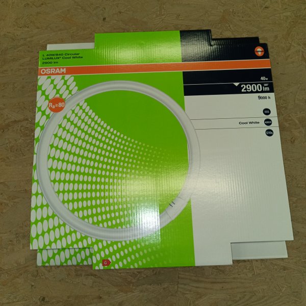 4050300014845 Лампа люминесцентная кольцевая Osram L C T9 мощностью 40 Ватт с цоколем G10q белого света. фото покупателя 1