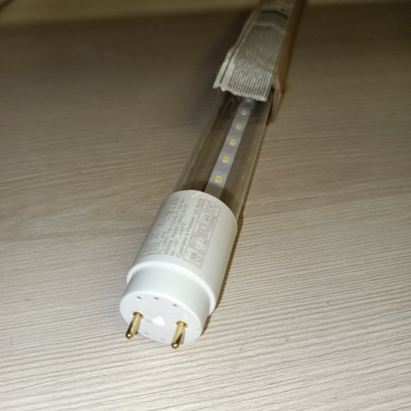 617327 Матовая линейная лампа трубчатая ЛЕД LED-Т8 20 Ватт 6500К с цоколем G13 на 220 Вольт фото покупателя 3