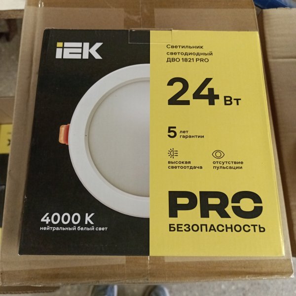 LDVO0-1821-24-4000-K01 Светодиодный светильник даунлайт ДВО 1821 PRO, 24 Вт, нейтральный белый свет, ИЭК фото покупателя 3