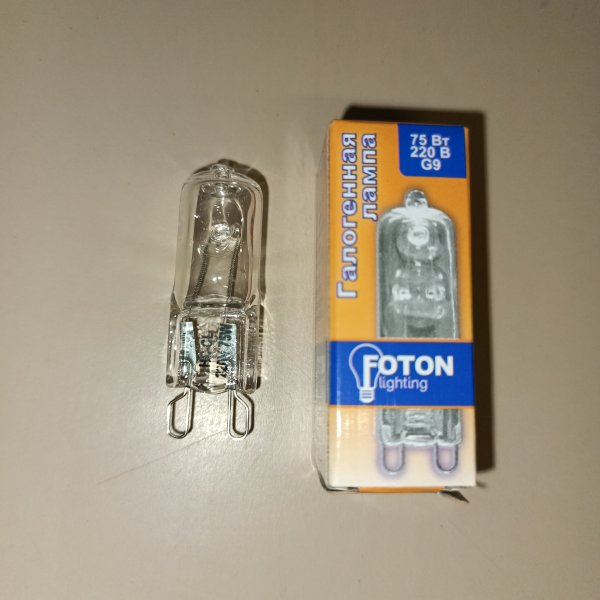 605306 Лампа галогенная Foton Lighting с цоколем G9 мощностью 75 Ватт на 220 Вольт прозрачная фото покупателя 1