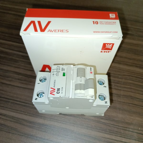 rcbo6-1pn-16C-30-a-av Автоматический выключатель дифференциального тока двухполюсный однофазный АВДТ ЕКФ Аверес 16 ампер тип А 30мА фото покупателя 3