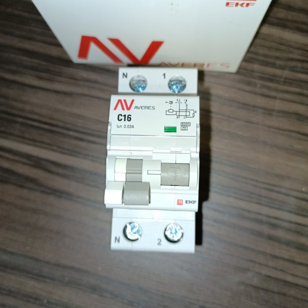 rcbo6-1pn-16C-30-a-av Автоматический выключатель дифференциального тока двухполюсный однофазный АВДТ ЕКФ Аверес 16 ампер тип А 30мА фото покупателя 4