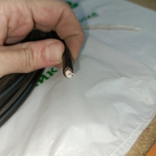 01-2232 Радиочастотный антенный TV кабель RG-6 outdoor черный для эфирного, спутникого и кабельного телевидения фото покупателя 2