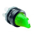 Переключатель ABB M2SS1-21G (короткая ручка) зеленый 2-х поз. с подсветкой (корпус) 45° с фиксацией изображение 1