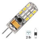 Лампа светодиодная капсула Feron LB-420 2W 4000K 12V G4 160Lm 10x36mm белый свет изображение 1