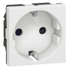 Розетка Legrand Mosaic 2К+З без шторок винтовой зажим 2М, белая изображение 1