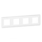 Рамка Legrand Mosaic 4х2 модуля горизонтальная белая изображение 1