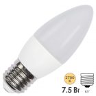 Лампа светодиодная свеча Foton FL-LED C37 7,5W 2700K 220V E27 37х108mm 700Lm теплый свет изображение 1