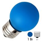 Лампа светодиодная шарик Foton FL-LED DECO-GL45 1W BLUE 230V E27 синий изображение 1