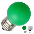 Лампа светодиодная шарик Foton FL-LED DECO-GL45 1W GREEN 230V E27 зеленый изображение 1