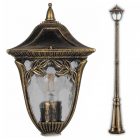Светильник садово-парковый Афина Feron PL4087 E27 230х230х2150мм черное золото (столб 2,15м) изображение 1