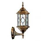 Светильник садово-парковый Витраж Feron PL121 E27 165х200х430мм черное золото на стену вверх изображение 1