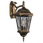 Светильник садово-парковый Витраж Feron PL161 E27 200х250х425мм черное золото (малый на стену вниз) изображение 1