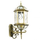 Светильник садово-парковый Витраж Feron PL130 E27 205х230х510мм черное золото (на стену вверх) изображение 1