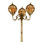 Светильник садово-парковый Сфера Feron PL3809 3xE27 600х600х2290мм черное золото (столб 2,29м) изображение 1