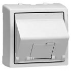 Адаптер Simon 73 Loft на 1 коннектор RJ45(12) наклонный с вкладышем в комплекте, белый изображение 1