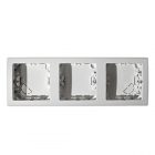 Рамка Simon 73 Loft 3 поста горизонтальный 75х217 мм, белый изображение 1