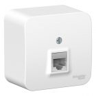 Накладная розетка телефонная RJ11 SE Blanca белая изол.пластина изображение 1
