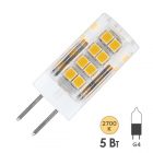 Лампа светодиодная Feron LB-432 5W 2700K 220V G4 теплый свет изображение 1