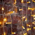 Гирлянда Светодиодный Дождь 2x1,5м 360LED тепло-белый IP44 постоянное свечение, прозрачный провод изображение 1
