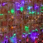 Гирлянда Светодиодный Дождь 2x1,5м 192LED мульти IP44 постоянное свечение, прозрачный провод, 230В изображение 1
