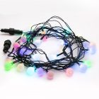 Гирлянда мультишарики D18мм 5м, темно-зеленый ПВХ 30LED, цвет RGB 230V изображение 1