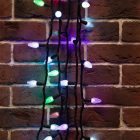 Гирлянда мультишишки 10м, черный каучук, IP65 230V 100LED, цвет RGB изображение 1
