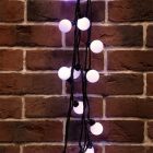 Гирлянда мультишарики D45мм, 10м, черный ПВХ, IP65 230V 40LED, цвет белый изображение 1