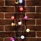 Гирлянда мультишарики D45мм, 10м, черный ПВХ, IP65 230V 40LED, цвет RGB изображение 1