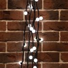 Гирлянда мультишарики D23мм, 10м, черный каучук, 80LED, постоянное свечение, цвет белый изображение 1