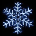 Фигура световая Снежинка, мерцающая, цвет белый, размер 95x95см IP65 изображение 1