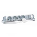 Фильтр сетевой ИЭК Comfort СФ-04К 4х2P+PE 16А 1,5м 3х1,5мм2 белый изображение 1