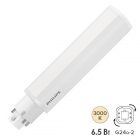 Лампа компактная светодиодная Philips CorePro LED PLC 6,5W/830 3000K 4P G24q-2 650lm (ЭПРА) изображение 1