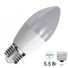 Лампа светодиодная свеча Foton FL-LED C37 5,5W 4200K 220V E27 37х108mm 510Lm холодный свет изображение 1
