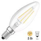 Лампа филаментная светодиодная свеча Osram LED SCL B 60 DIM 5W/827 230V CL E14 520lm Filament изображение 1