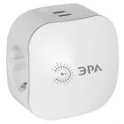Тройник ЭРА SP-3e-USB-W 3 гнезда 220V + 2xUSB 2100mA c заземлением со шторками (белый) изображение 1
