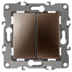 Переключатель двойной ЭРА 10АХ-250В IP20 12, бронза 12-1106-13 изображение 1