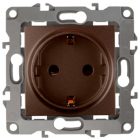 Розетка ЭРА 2P+E Schuko со шторками 16A-250В IP20 12, бронза 12-2102-13 изображение 1