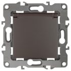 Розетка ЭРА 2P+E Schuko со шторками с крышкой 16A-250В IP20 12, бронза 12-2103-13 изображение 1