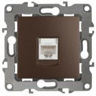 Розетка информационная ЭРА RJ45 кат.5е IP20 12, бронза 12-3107-13 изображение 1