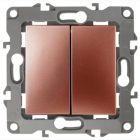 Переключатель двойной ЭРА 10АХ-250В IP20 12, медь 12-1106-14 изображение 1