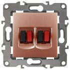 Розетка аудио двойная ЭРА IP20 12, медь 12-3112-14 изображение 1