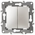 Переключатель двойной ЭРА 10АХ-250В IP20 12, перламутр 12-1106-15 изображение 1