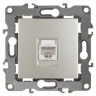 Розетка информационная ЭРА RJ45 кат.5е IP20 12, перламутр 12-3107-15 изображение 1