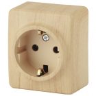 Накладная розетка ЭРА Эксперт 2P+E Schuko 16A-250В IP20 сосна 11-2203-11 изображение 1