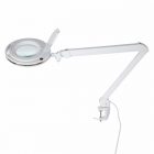 Лупа на струбцине Rexant круглая 3D с подсветкой 60 LED, сенсорный регулятор яркости, белая изображение 1