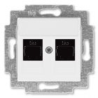 Розетка информационная ABB Levit двойная 2хRJ45 категория 5e белый (5014H-A51018 03W) изображение 1