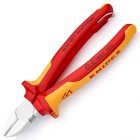 Кусачки диэлектрические Knipex 180мм двухкомпонентные ручки со страховочным кольцом VDE 1000V изображение 1